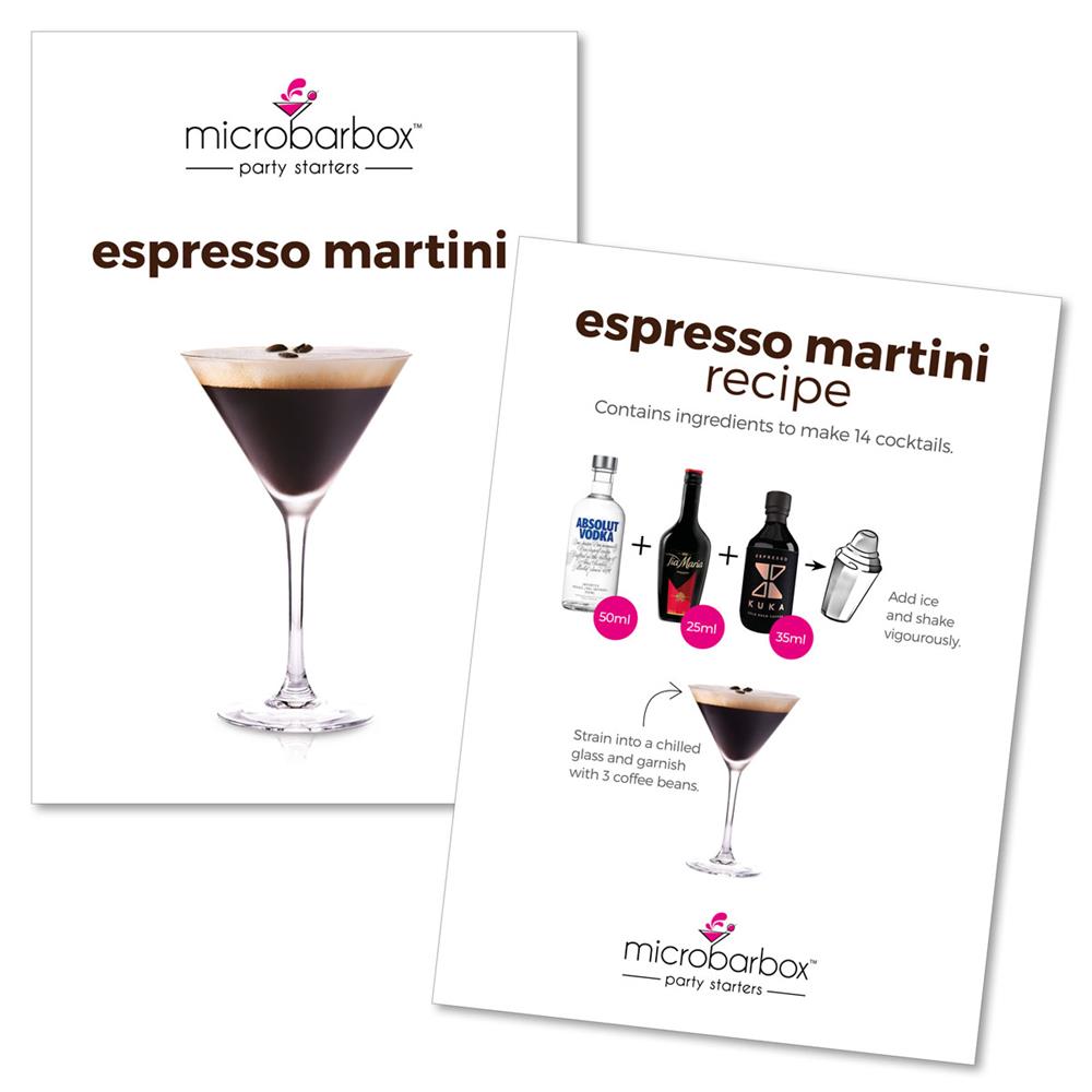 Espresso Martini recipe card