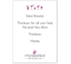 Personalised gift card message