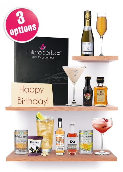 Happy Birthday Cocktail box with 3 options